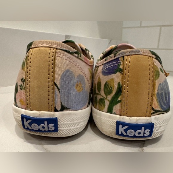 Keds X Rifle Paper Co Champion Garden Party Pink Floral Lace Up Sneakers 7.5 - Picture 7 of 15